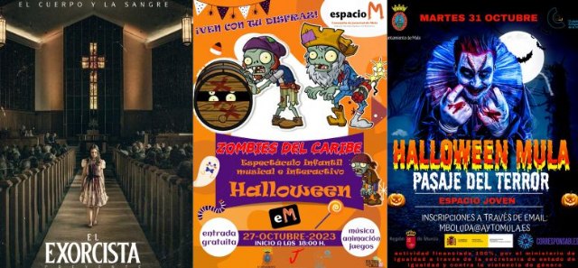 Actividades para celebrar Halloween en Mula: cine, musical infantil y pasaje del terror