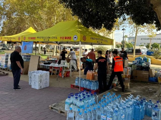 Éxito en la recogida solidaria para los afectados por la DANA: Mula muestra su solidaridad