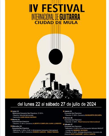 IV Festival y Concurso Internacional de Guitarra Ciudad de Mula 2024