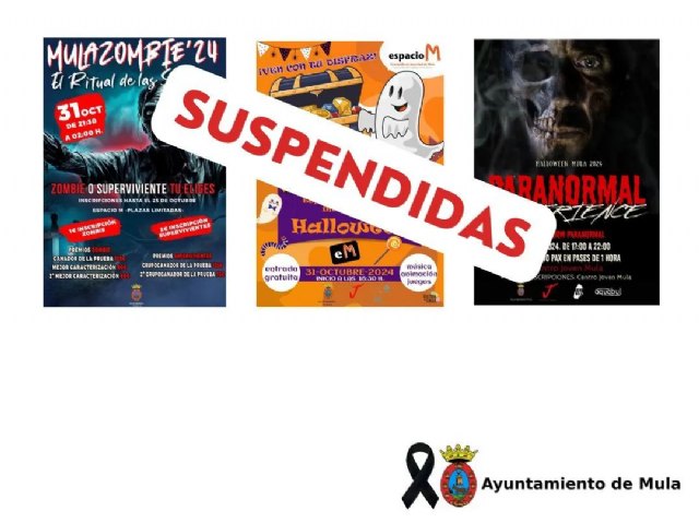 Suspensión de actividades en Mula con motivo del luto nacional