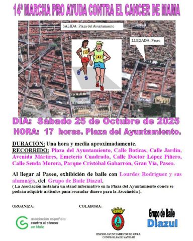 14ª Marcha Pro Ayuda contra el Cáncer de Mama – 25 de octubre 14ª Marcha Pro Ayuda contra el Cáncer de Mama – 25 de octubre